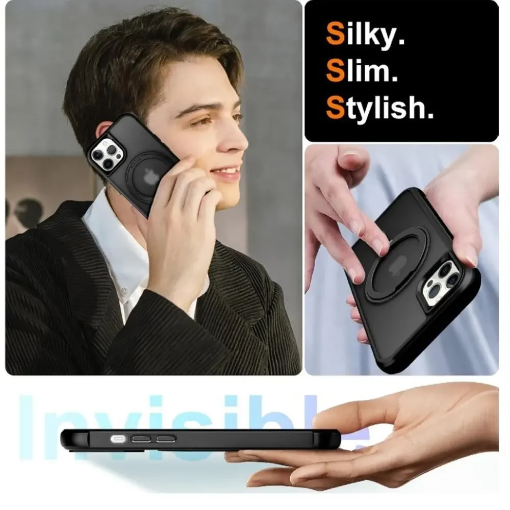 360° Magnetic Swivel Ring for iPhone 12 pro max case, Built-in Metal Stand - Picture 6 of 6